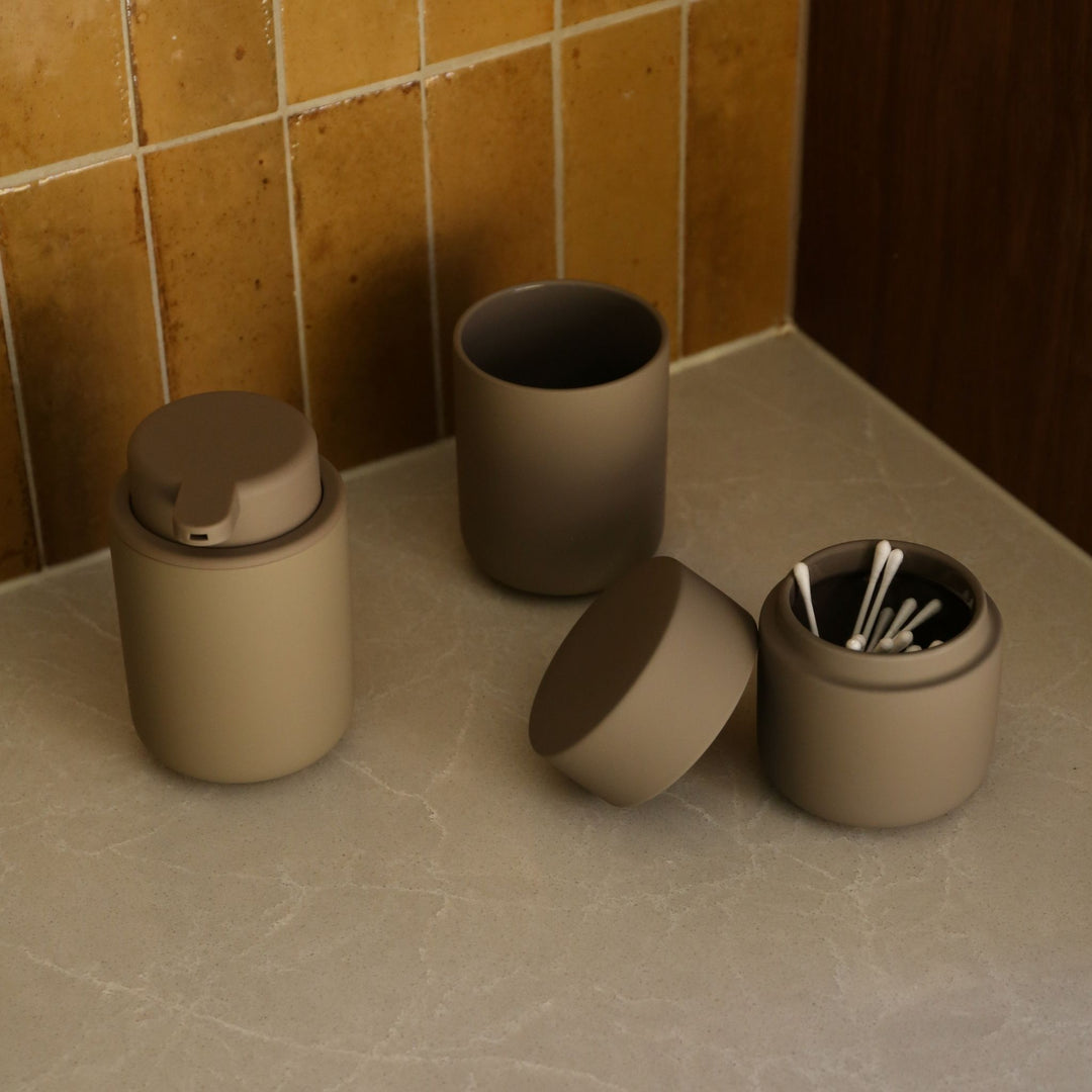 ZONE DENMARK Ume Container/Jar with Lid, H10cm, Taupe