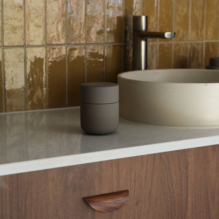 ZONE DENMARK Ume Container/Jar with Lid, H10cm, Taupe