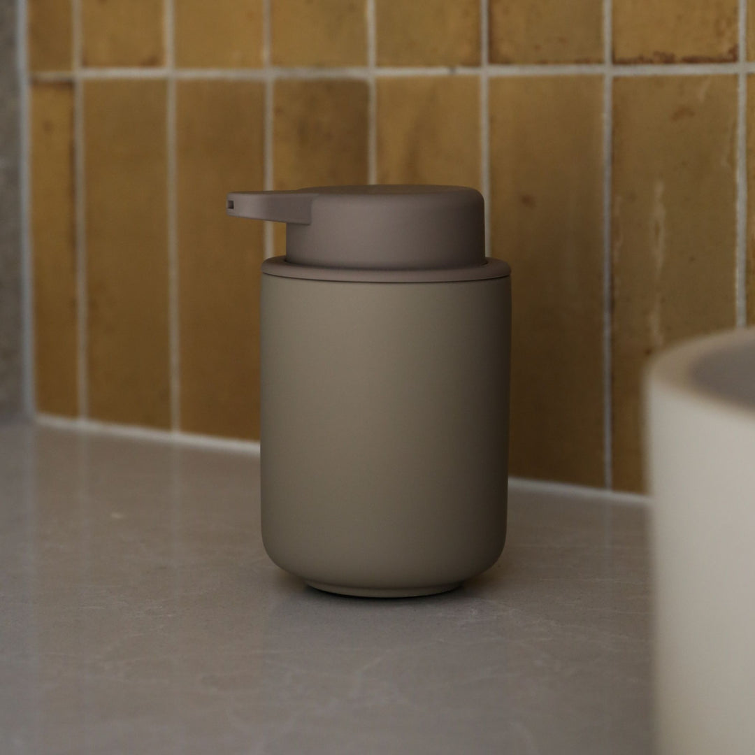 ZONE DENMARK Ume Soap Dispenser, 250ml, H12.8cm, Taupe