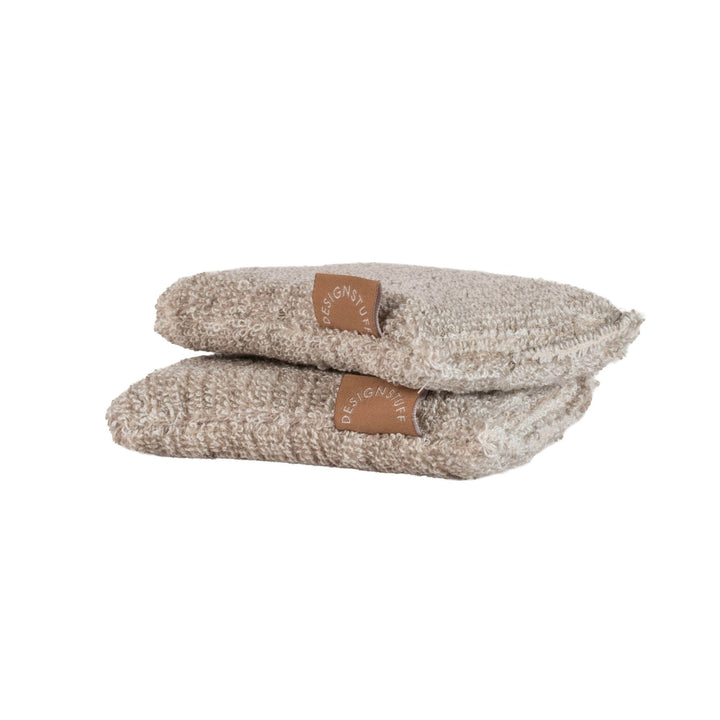 DESIGNSTUFF Hemp Marle Sponge, Camel (Set of 2)