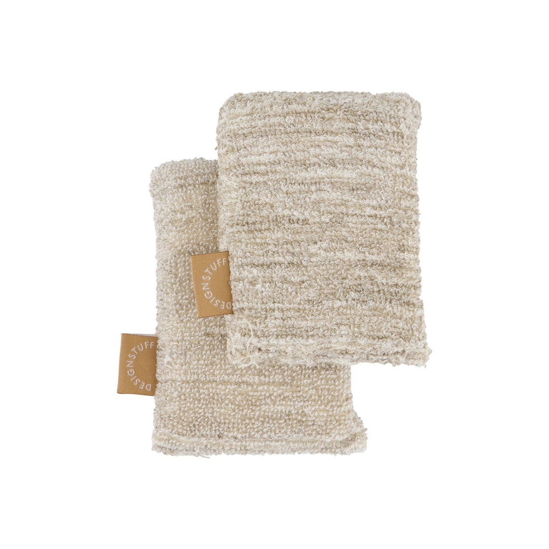 DESIGNSTUFF ETTA Hemp Marle Sponge, Camel (Set of 2)