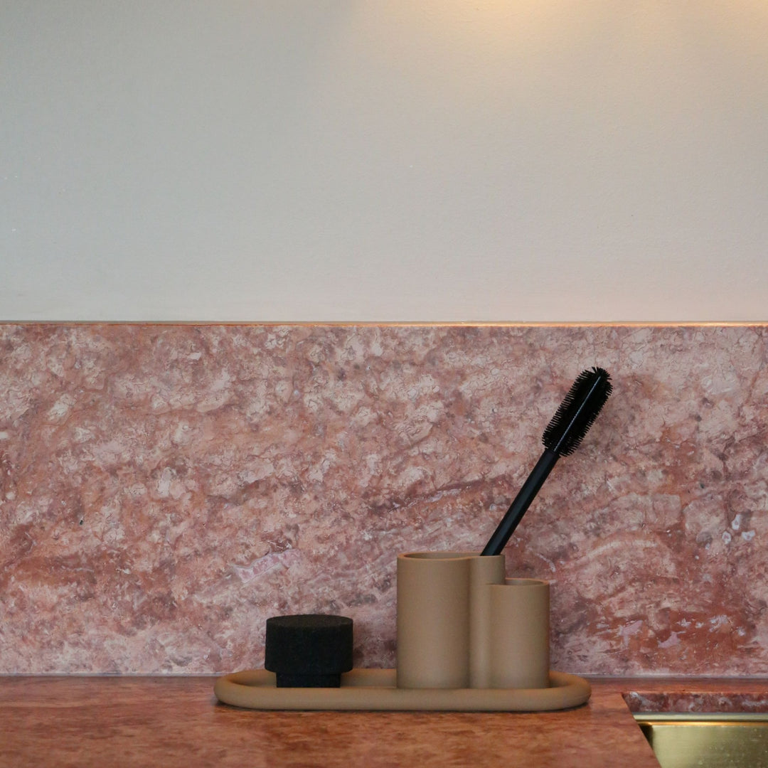 DESIGNSTUFF RUND Bubble Tray, 35cm, Camel