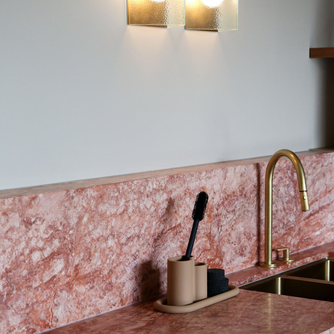 DESIGNSTUFF RUND Bubble Tray, 35cm, Camel