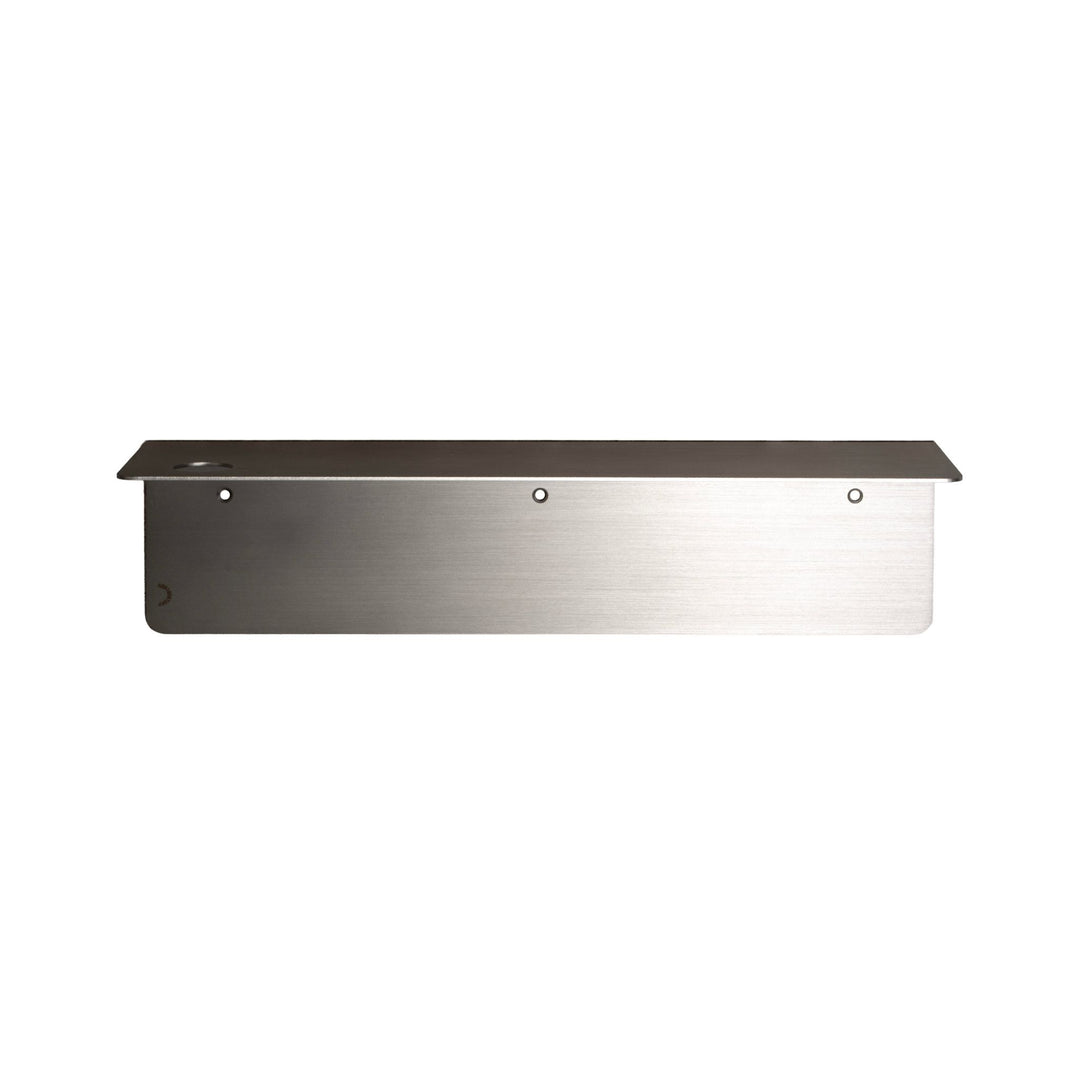 DESIGNSTUFF Shelf w/ Single Soap Dispenser Holder, Brushed Steel