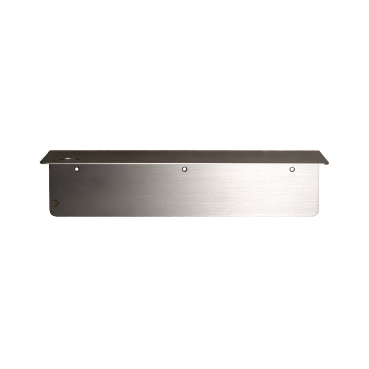 DESIGNSTUFF Shelf w/ Single Soap Dispenser Holder, Brushed Steel