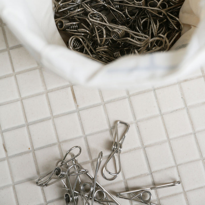 ENKEL STUDIO Hang Pegs Set, Stainless Steel (Set of 60)