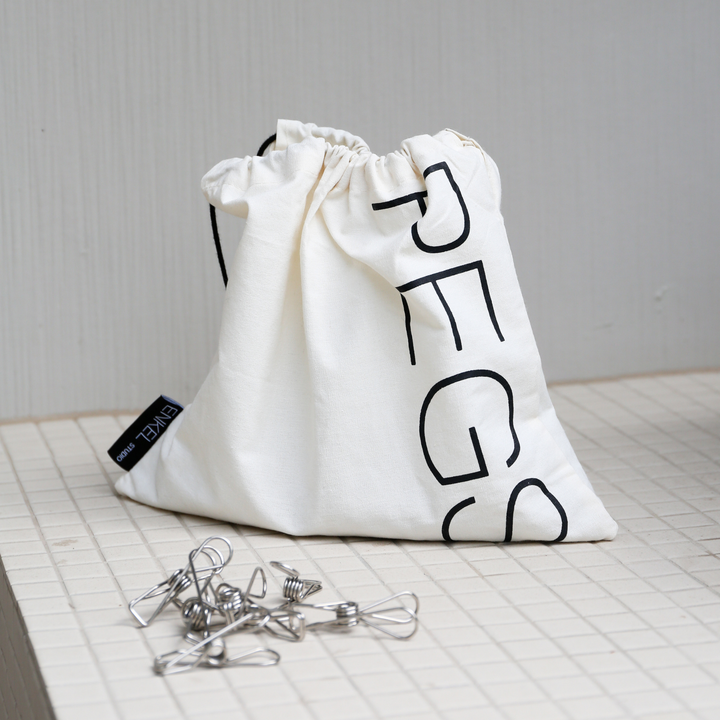 ENKEL STUDIO Hang Pegs Set, Stainless Steel (Set of 60)