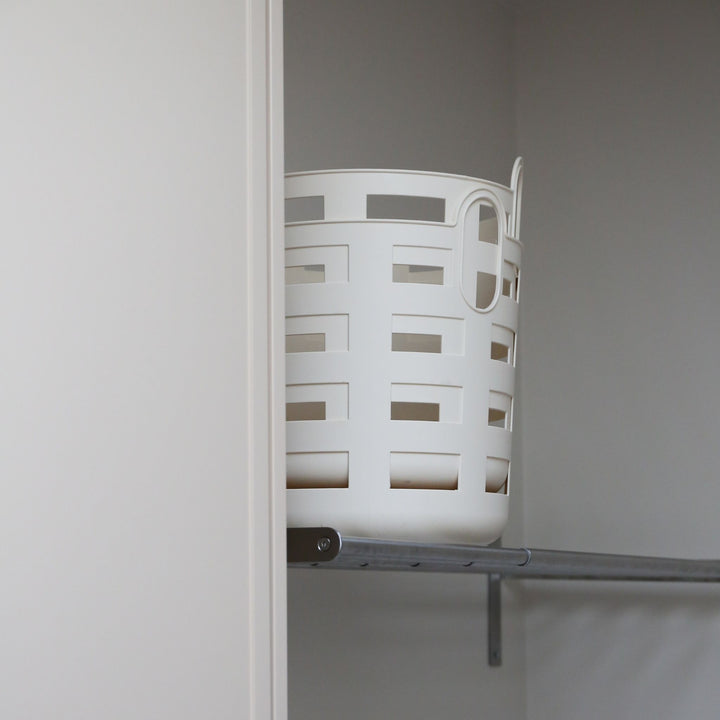 ENKEL STUDIO Storage and Laundry Basket, Large, White (Set of 2)