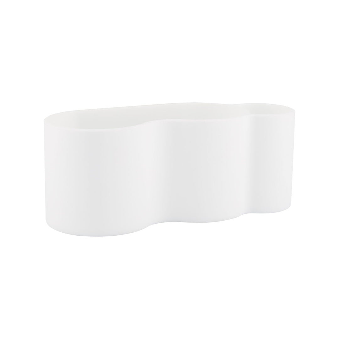 DESIGNSTUFF CURV Shower Caddy, Silicone/Adhesive, White