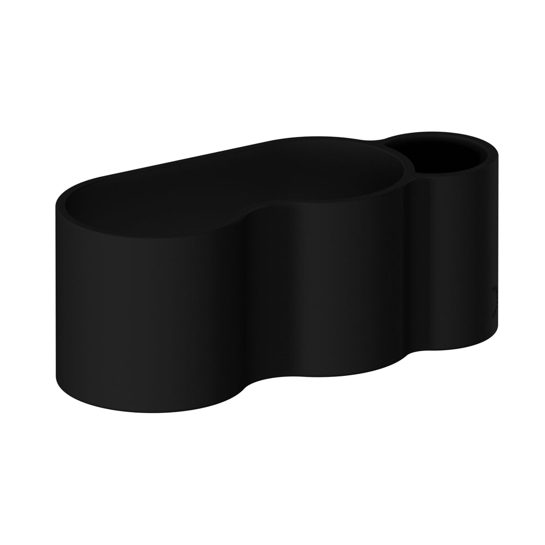 DESIGNSTUFF CURV Shower Caddy, Silicone/Adhesive, Black