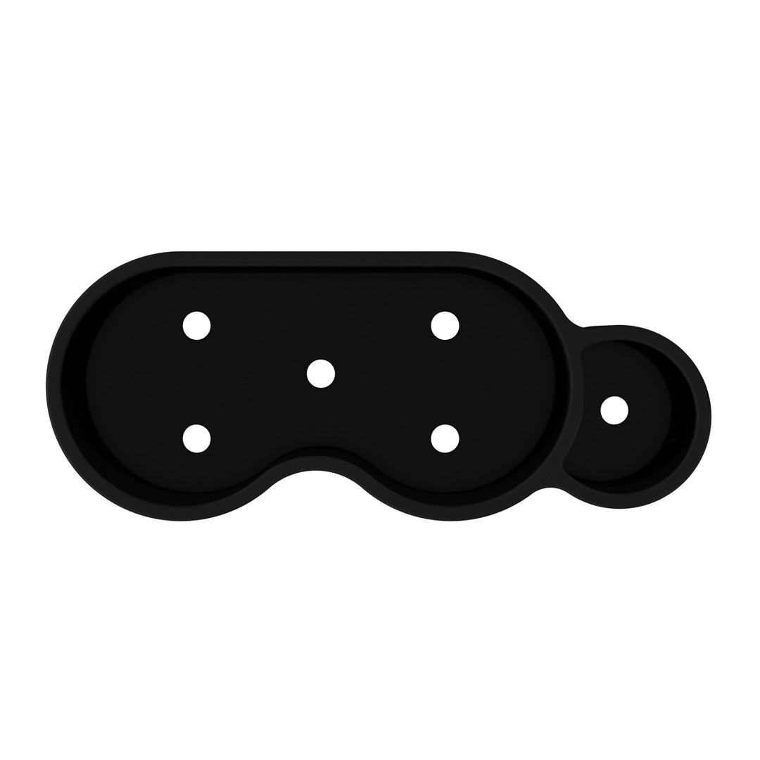 DESIGNSTUFF CURV Shower Caddy, Silicone/Adhesive, Black