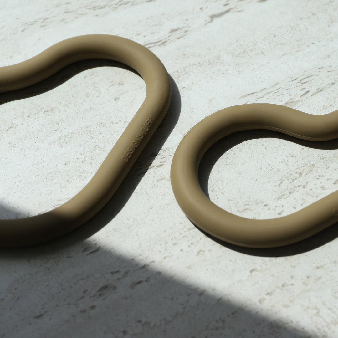 DESIGNSTUFF RUND Curve Silicone Trivet L, Fern