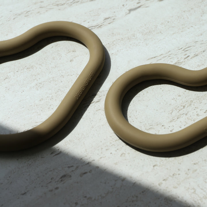 DESIGNSTUFF RUND Curve Silicone Trivet L, Fern