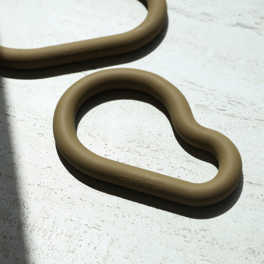 DESIGNSTUFF RUND Curve Silicone Trivet, Fern