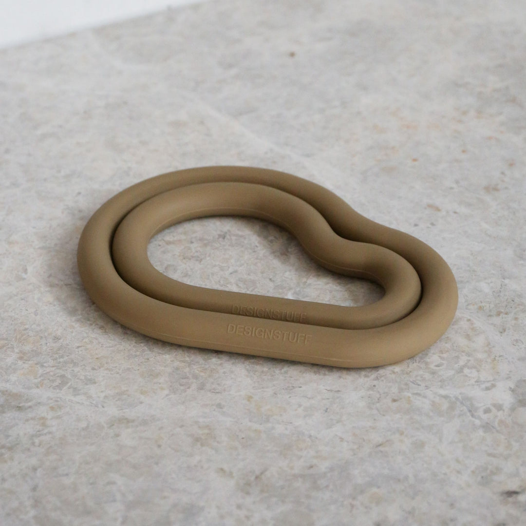 DESIGNSTUFF RUND Curve Silicone Trivet L, Fern