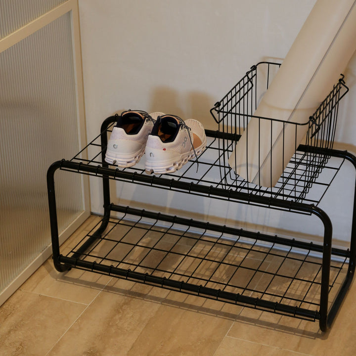 DESIGNSTUFF FORMA Shoe Rack, Black