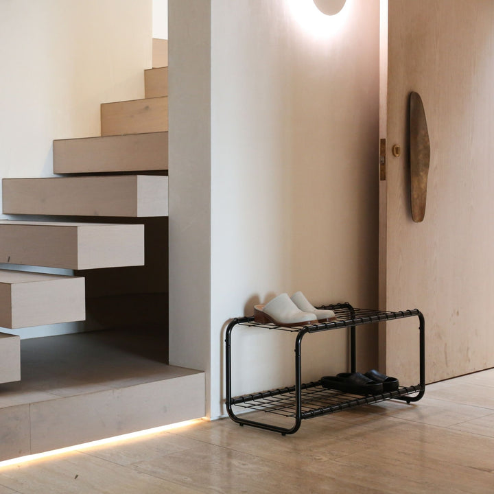 DESIGNSTUFF FORMA Shoe Rack, Black