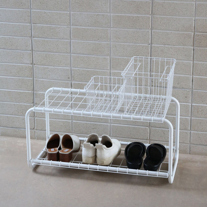 DESIGNSTUFF FORMA Shoe Rack, White