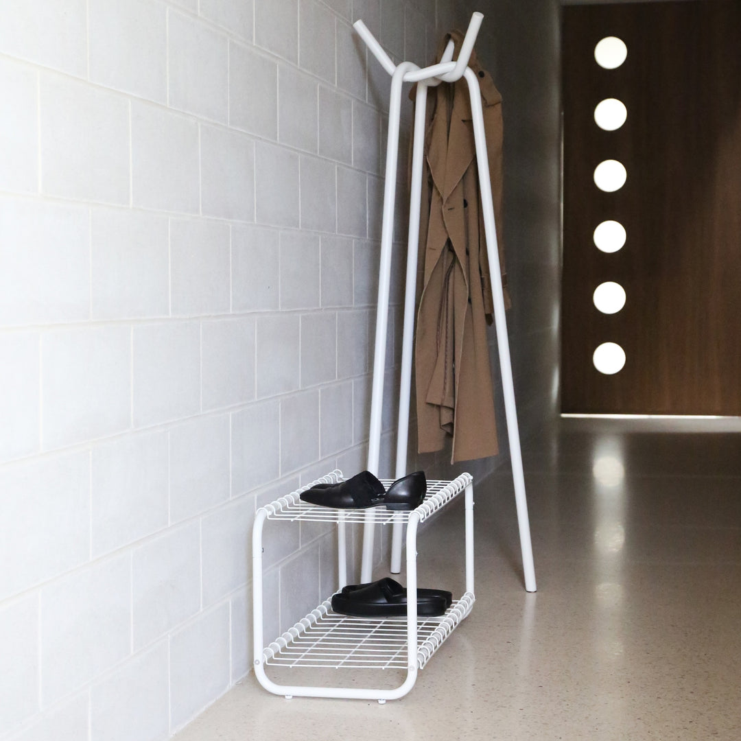 DESIGNSTUFF FORMA Shoe Rack, White