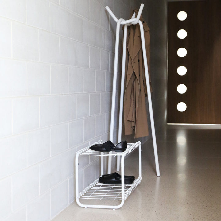 DESIGNSTUFF FORMA Shoe Rack, White