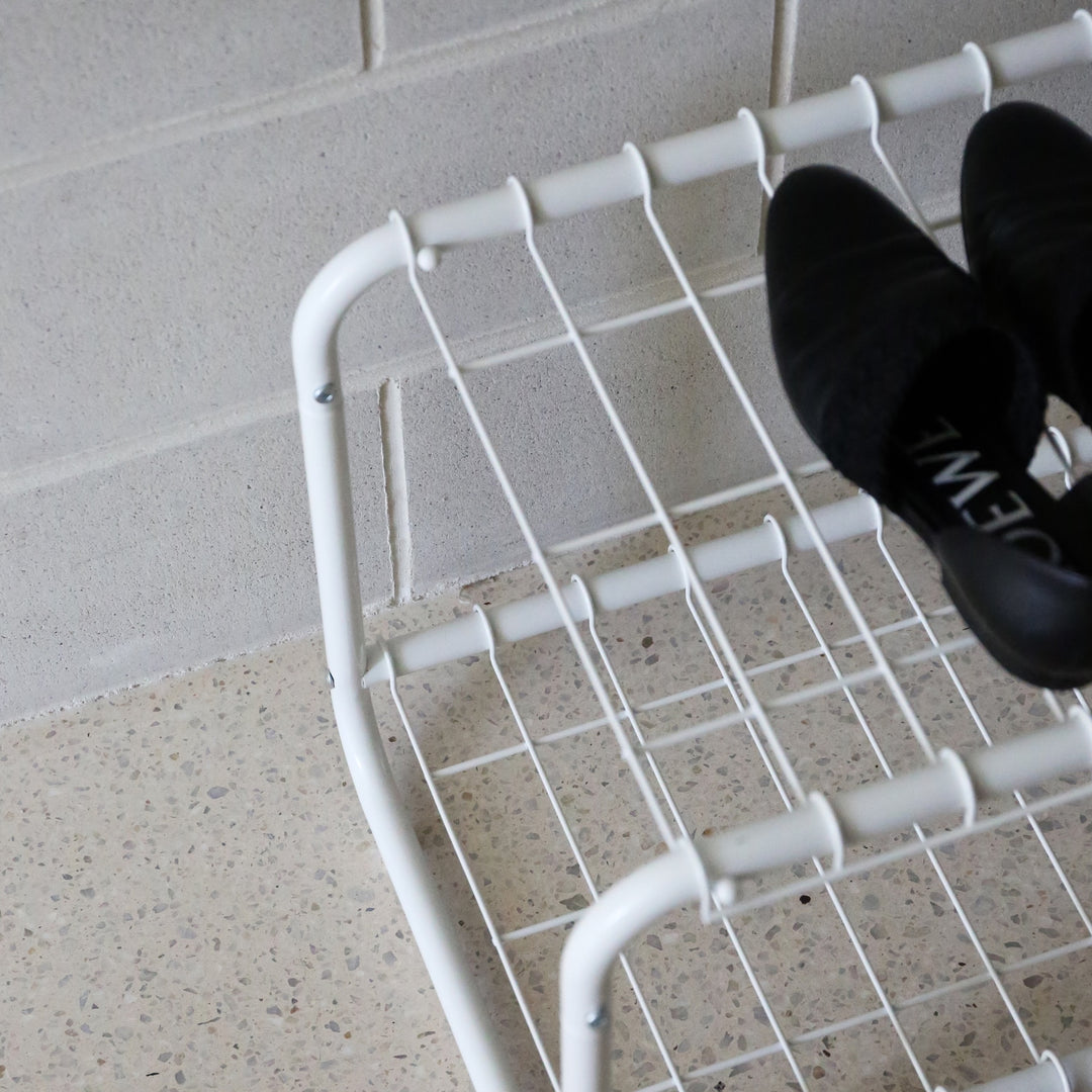 DESIGNSTUFF FORMA Shoe Rack, White