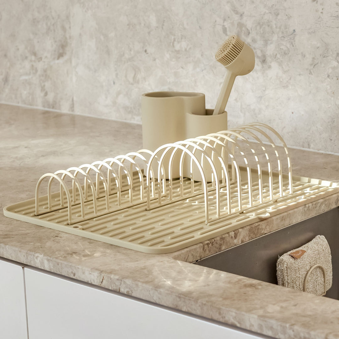 DESIGNSTUFF VANA Dish Brush, Silicone, Sand