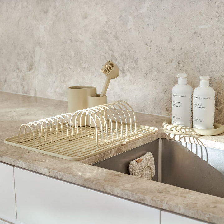 DESIGNSTUFF DRIP Store-All Cutlery Drainer/Holder, Sand