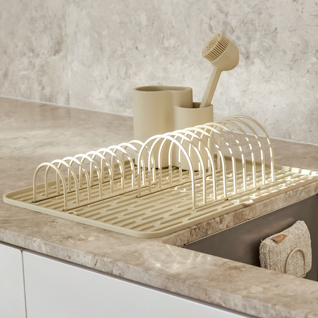 DESIGNSTUFF DRIP Store-All Cutlery Drainer/Holder, Sand