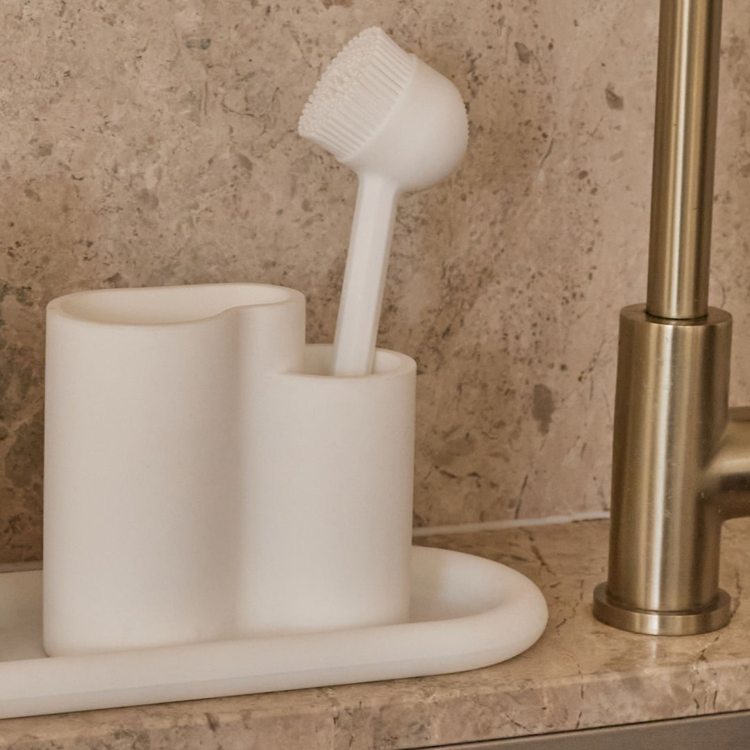DESIGNSTUFF DRIP Store-All Cutlery Drainer/Holder, White