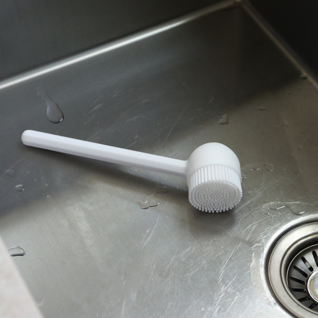 DESIGNSTUFF VANA Dish Brush, Silicone, White
