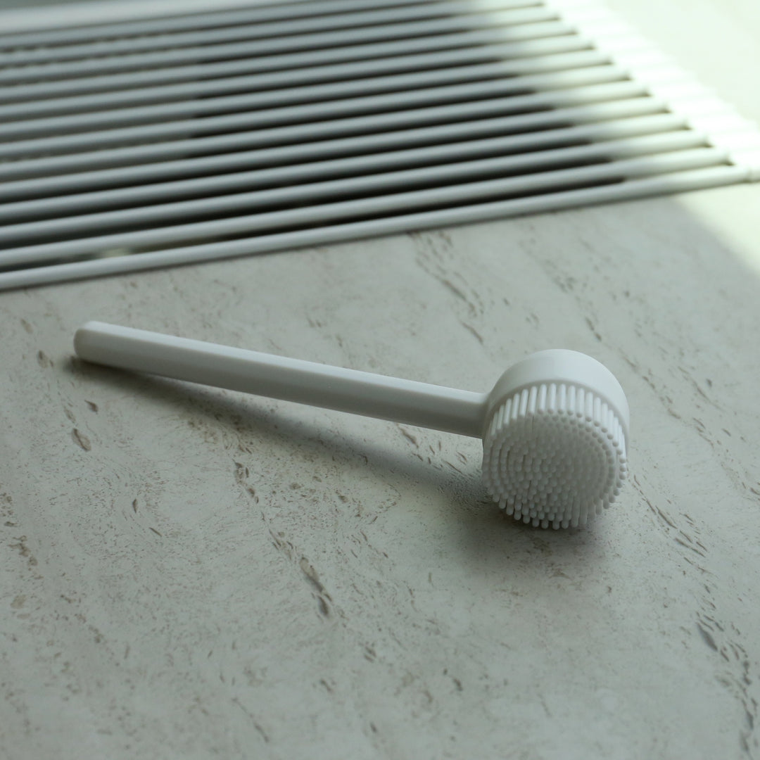DESIGNSTUFF VANA Dish Brush, Silicone, White