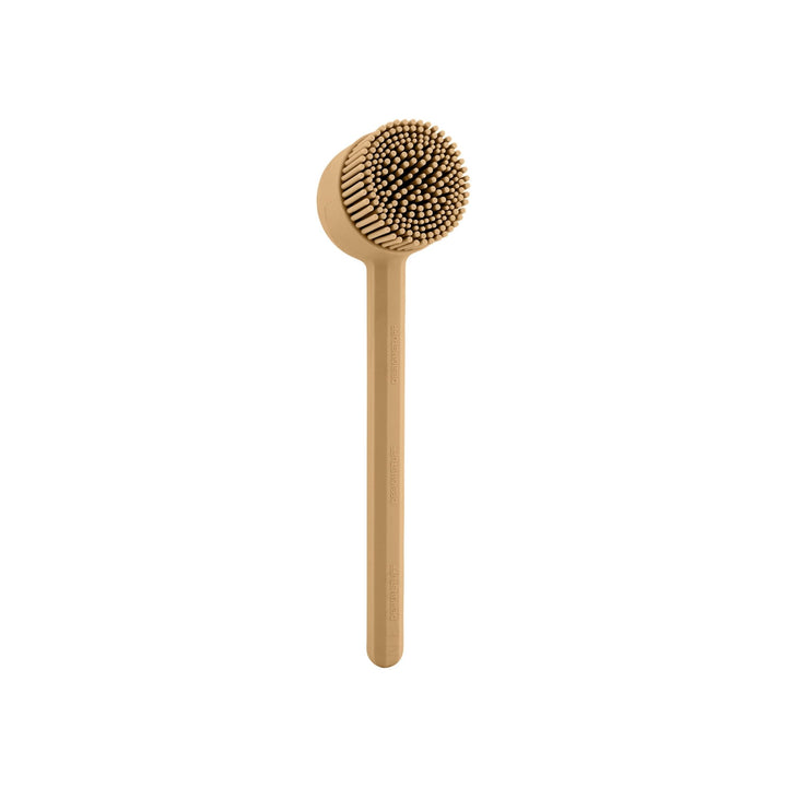 DESIGNSTUFF RUND Dish Brush, Silicone, Camel