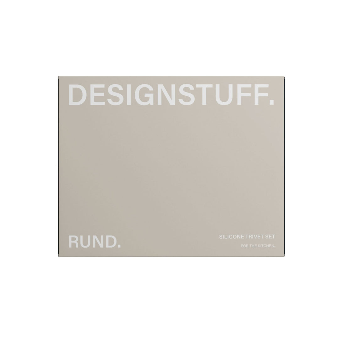 DESIGNSTUFF RUND Curve Trivet Gift Set, Sand