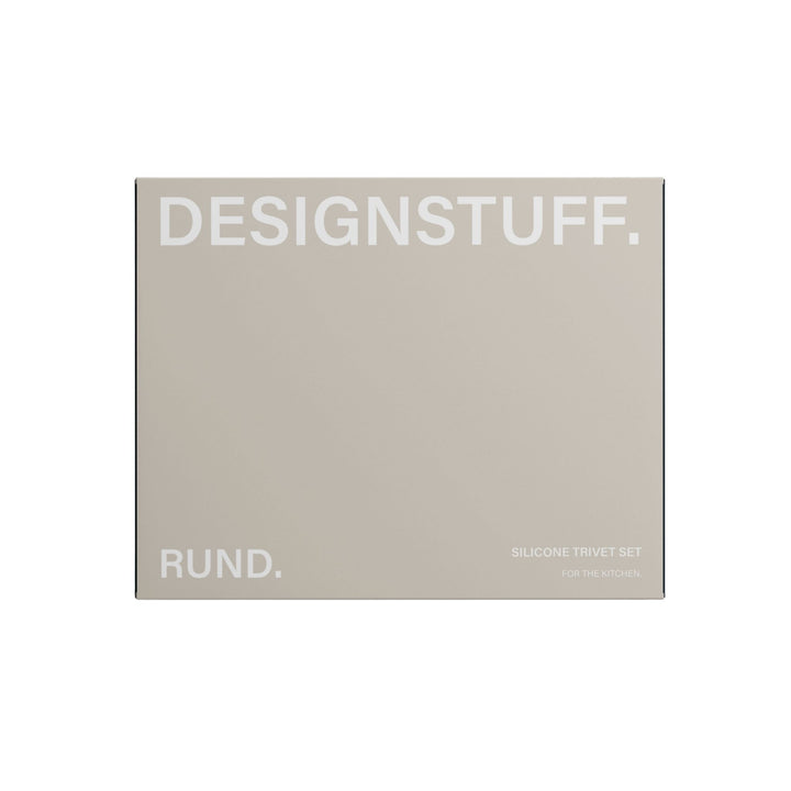 DESIGNSTUFF RUND Curve Trivet Gift Set, Sand