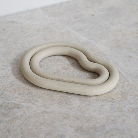 DESIGNSTUFF RUND Curve Trivet Gift Set, Sand