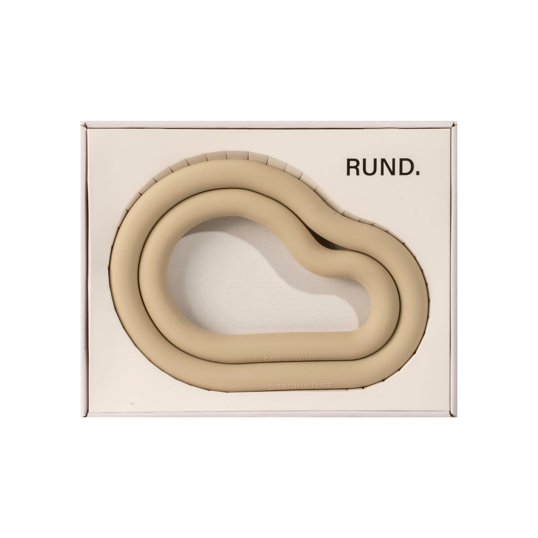 DESIGNSTUFF RUND Curve Trivet Gift Set, Sand