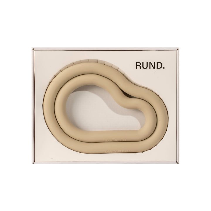 DESIGNSTUFF RUND Curve Trivet Gift Set, Sand