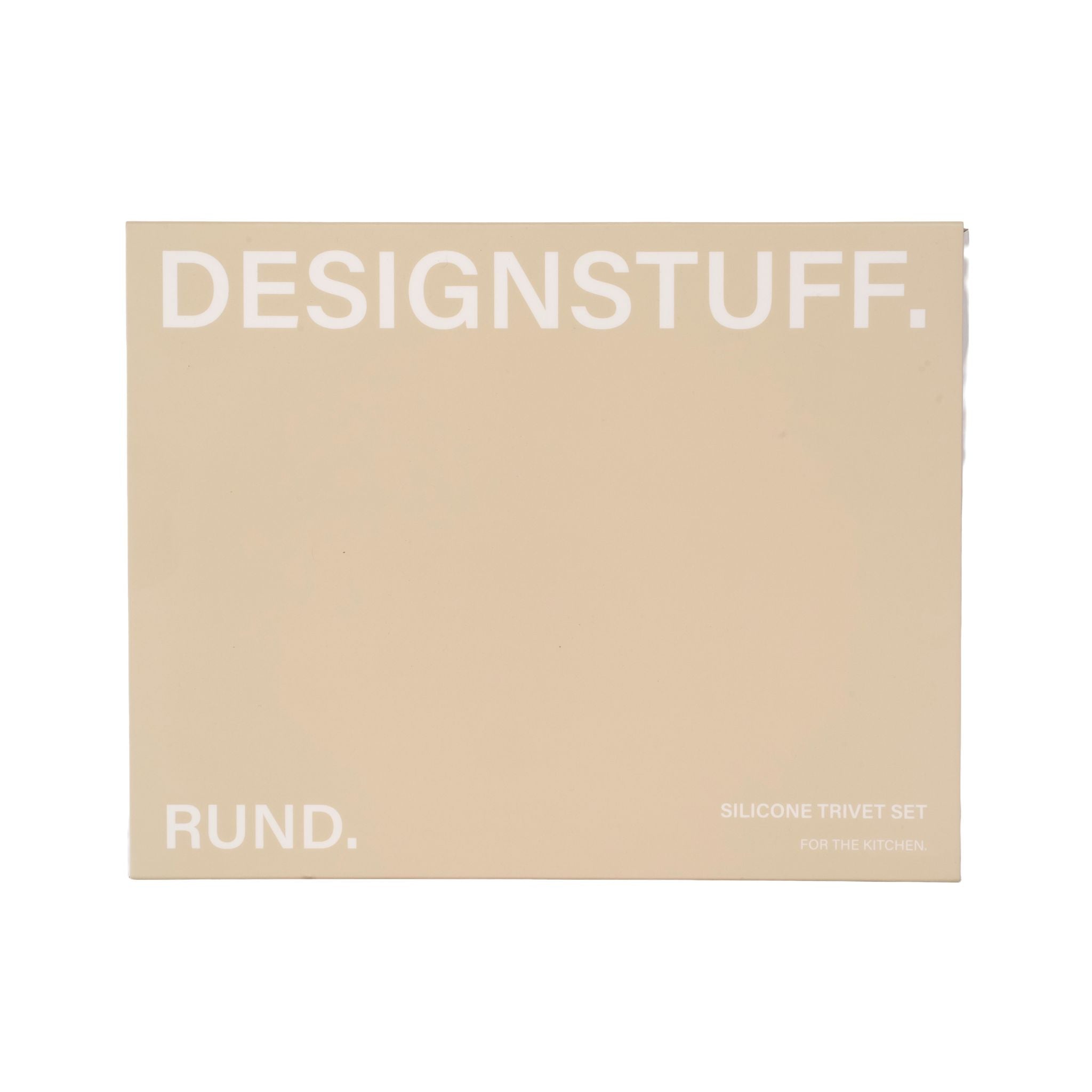 DESIGNSTUFF RUND Curve Trivet Gift Set, Sand