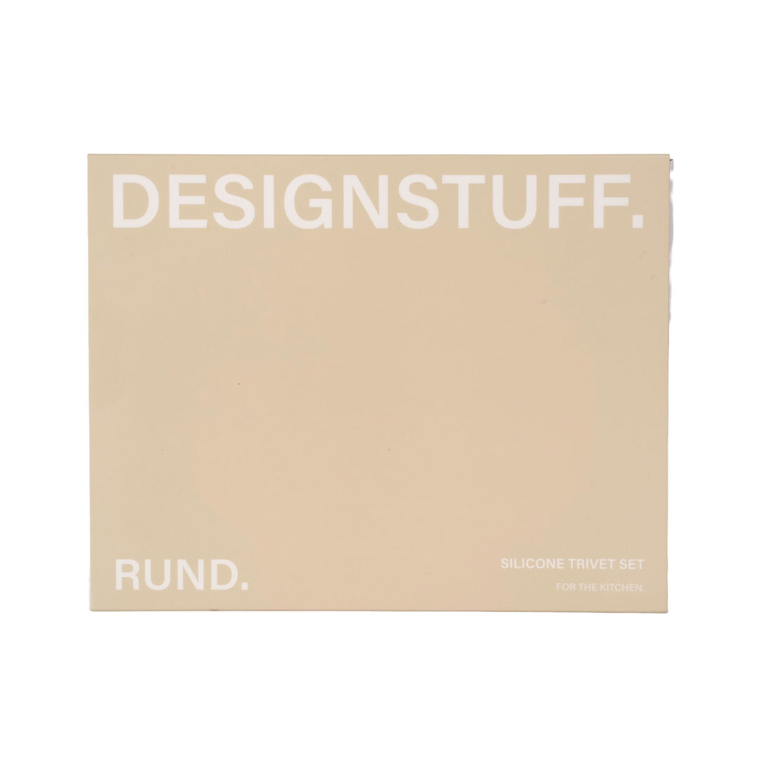 DESIGNSTUFF RUND Curve Trivet Gift Set, Sand