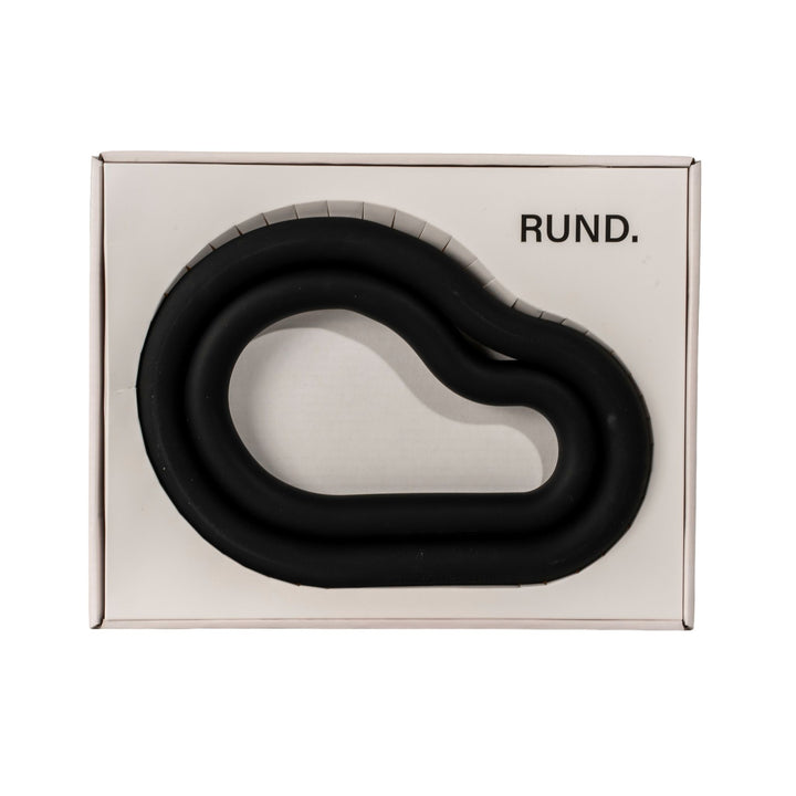 DESIGNSTUFF RUND Curve Trivet Gift Set, Black