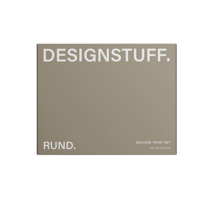 DESIGNSTUFF RUND Curve Trivet Gift Set, Fern