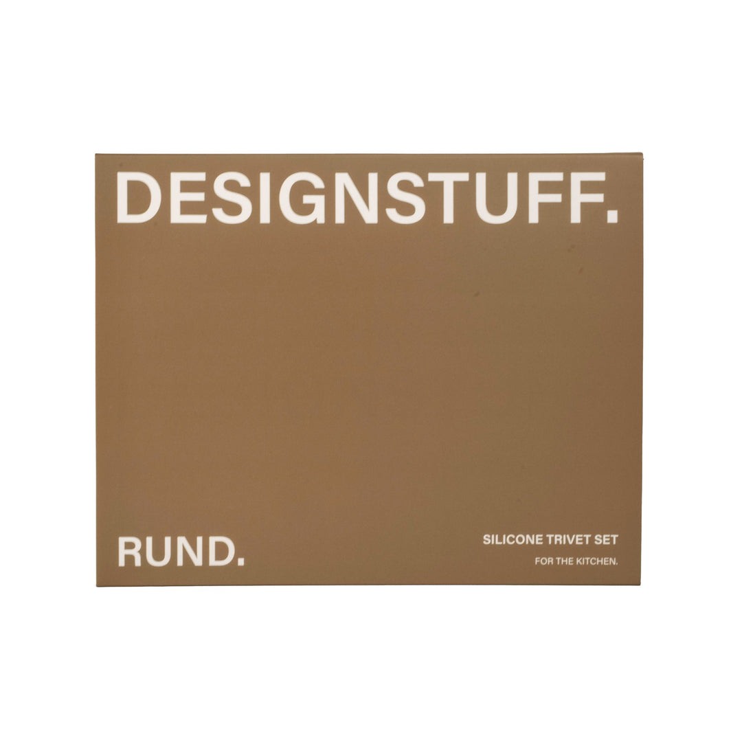 DESIGNSTUFF RUND Curve Trivet Gift Set, Fern