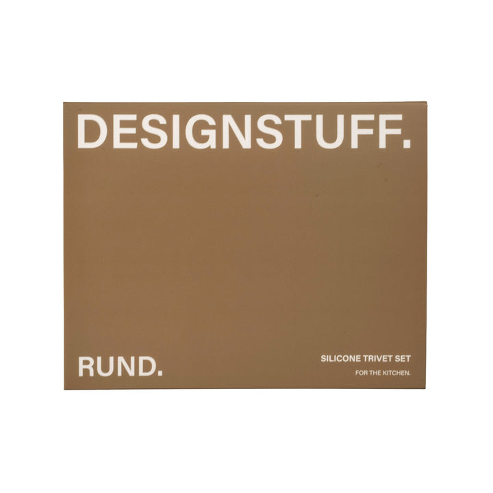 DESIGNSTUFF RUND Curve Trivet Gift Set, Fern