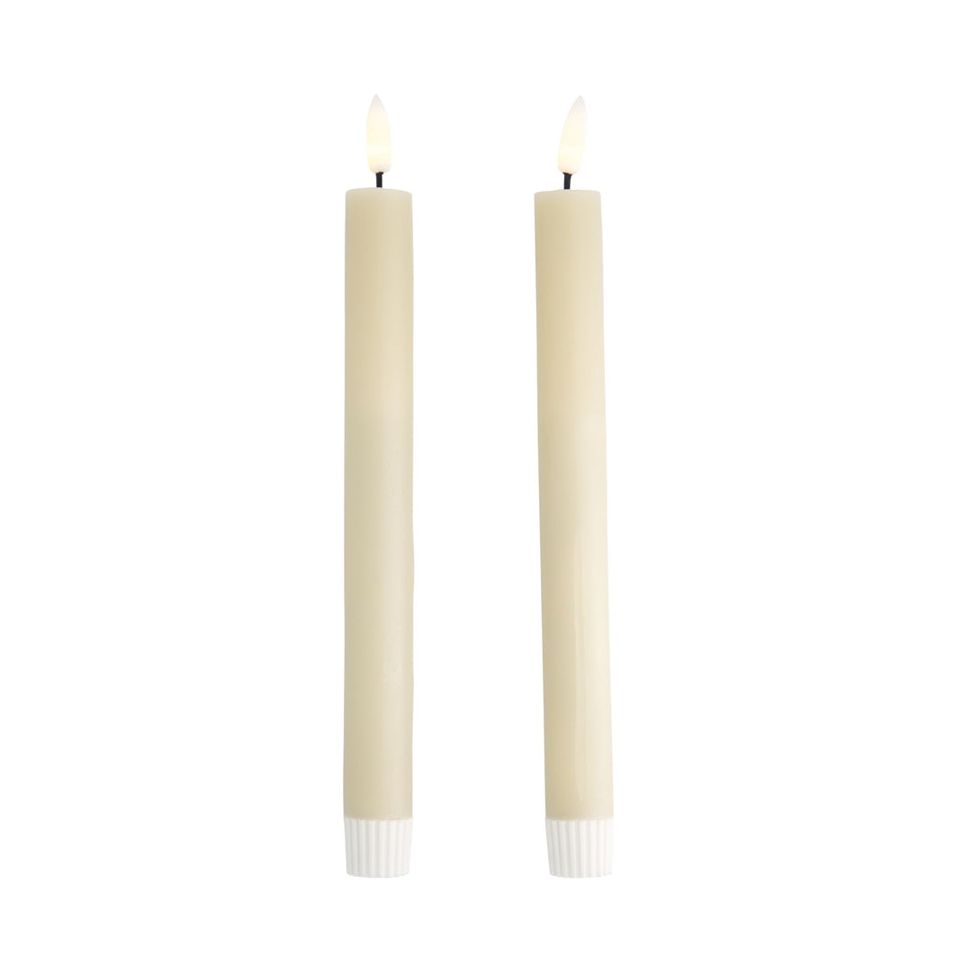 DESIGNSTUFF VIAH LED Candle, Set of 2, Sand
