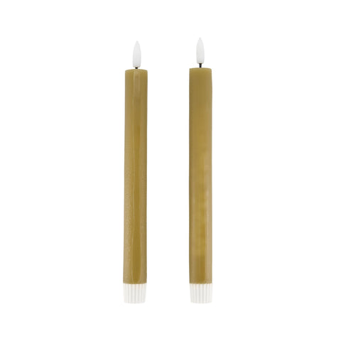 DESIGNSTUFF VIAH LED Candle, Set of 2, Fern