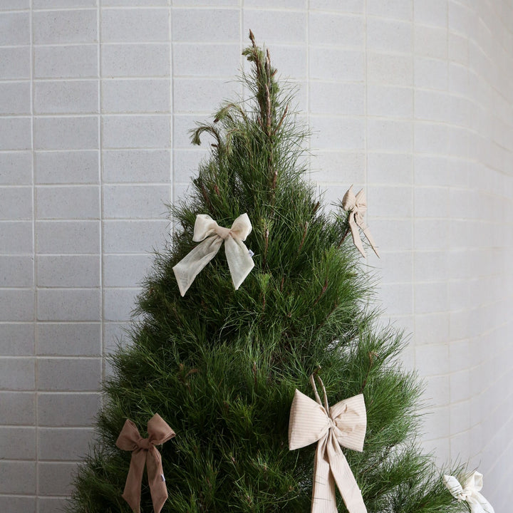 DESIGNSTUFF LUVA Bow w/ Tree Clip, Stripe Sage/Black