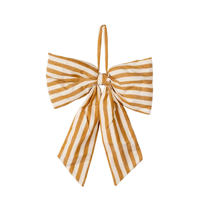 DESIGNSTUFF LUVA Bow for Hanging, H32 cm, Stripe Cream/Fern