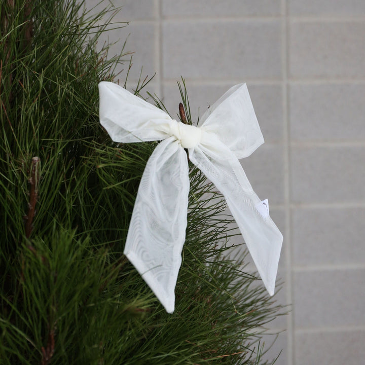 DESIGNSTUFF LUVA Bow w/ Tree Clip, Mesh Cream