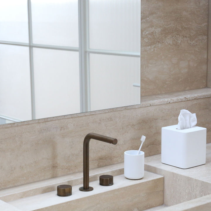 DESIGNSTUFF ARC Tumbler/Toothbrush Holder, White