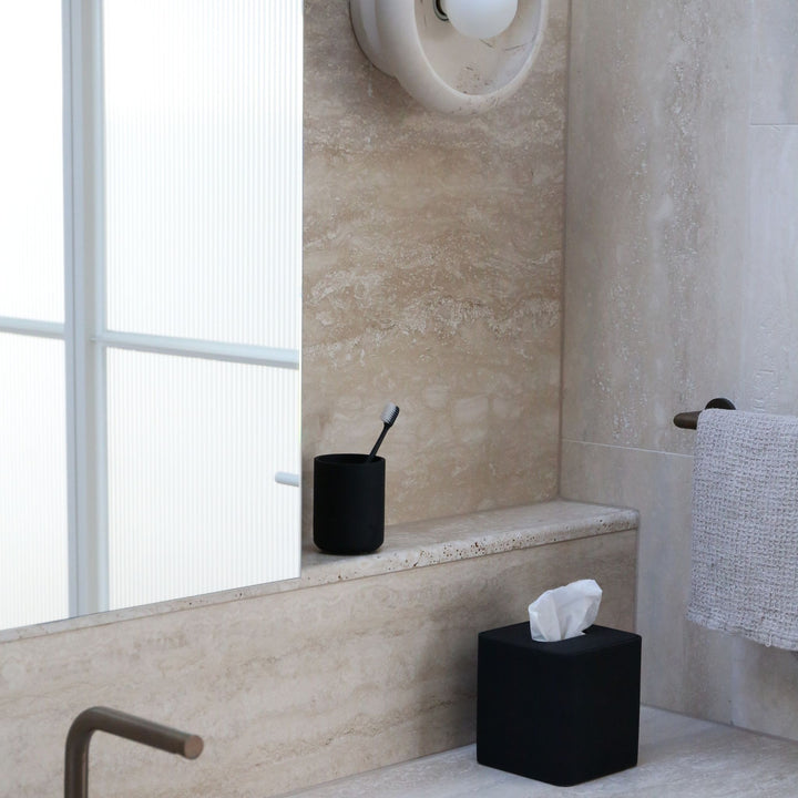 DESIGNSTUFF ARC Tumbler/Toothbrush Holder, Black